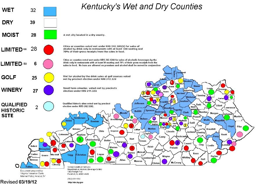 Dry Counties Map
